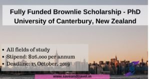 Brownlie Scholarship